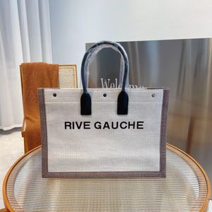 Bolso de compras clásico tejido, bolsos de mano para mujer, monederos, diseñador de moda, tendencia de verano, playa, bolso grande de lona, bolsos de hombro, bandolera con letras