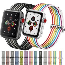 Bracelet en nylon tissé pour Apple Watch Ultra 49mm bande 41mm 45mm 44mm 40mm 42mm 38mm bracelet bracelet correa sangles iwatch série 8 7 6 se 5 4 3