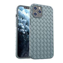 Geweven Patroon Shell Anti-Fall TPU Cover Telefoon Gevallen voor iPhone 13 12 11 PRO MAX X XS XR 7 8 PLUS Ademend Railing Soft Light Dun Dun Case
