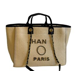 Sac fourre-tout de plage à paille tissée Designer Sac de plage de la plage de la lettre de luxe sacs à main pour femmes sac à grande capacité sac multifonctionnel