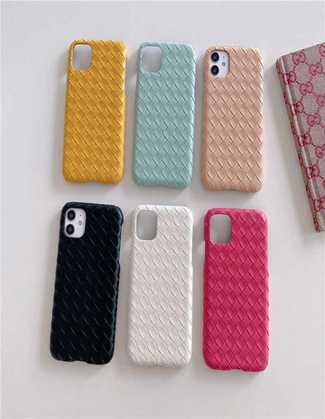 Fundas de teléfono de cuero con textura tejida para Huawei OPPO VIVO iPhone 14 Pro max 13 12 11 X XR XS XSMAX Designer Samsung Case S20 S20P S22348858