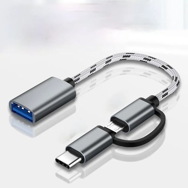 Tiger Tiger Match Micro / Type-C vers USB2.0 Câble adaptateur OTG deux-en-un USB2.0, support U Souris et clavier Disk U