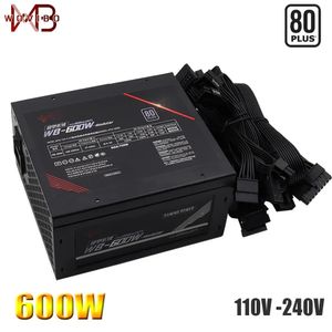 Wovibo PC Gaming alimentation modulaire PSU évalué 600W 24PIN 12V ATX ordinateur Source 110V 220V Fuente De Alimentacion 120mm ventilateur 240307