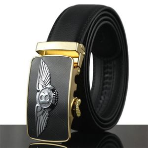 Ceintures WOWTIGER Ceinture Hommes De Luxe Designer Mâle En Cuir Véritable Boucle Automatique Ceinture Homm