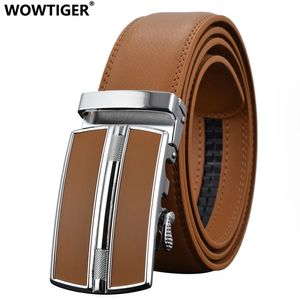 Wowtiger Mens Fashion Automatique Boucle en cuir de luxe Male Brotte de ceinture de ceinture pour hommes CEinture Homme Cinturon 240415