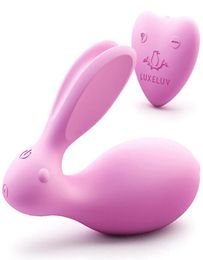 WOWYES télécommande sans fil double vibrateur lapin G Spot stimulateur de Clitoris sangle sur vibrateurs jouets sexuels pour femmes Couples6711209