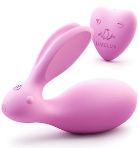 Wowyes draadloze afstandsbediening Dual Vibrator Rabbit G Spot Clitoris stimulatorriem op vibrators seksspeeltjes voor vrouwelijke paren9863819