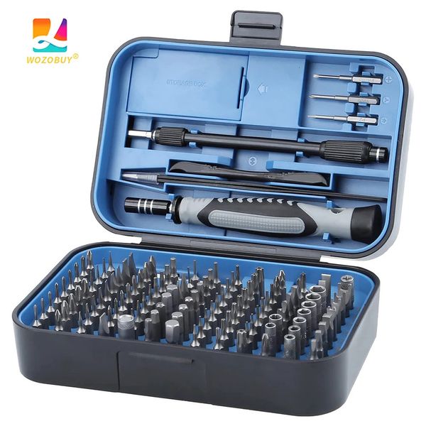 WOZOBUY Juego de destornilladores de precisión Juego de puntas de destornillador Kit de herramientas de reparación Herramienta de mejora del hogar Kit de reparación electrónica para computadora 240131