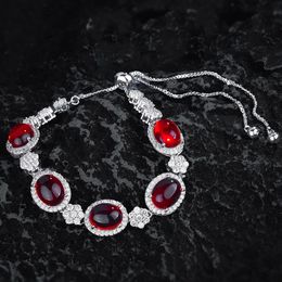WPB Design Dames Bracelet Simuleerde Blood Ruby vrouwelijke zirkon luxe sieraden Girls Gift Holiday Party Fashion 240423