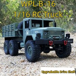 WPL 1 16 B16 24G camion militaire télécommandé RTRKIT Version six roues motrices Simulation jouet escalade modèle de voiture cadeau de vacances 240315