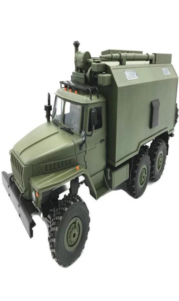 WPL B36 Ural 116 24G 6WD RC CAR MILITAR CAMIÓN ROCK CRAWLER COMUNICACIÓN VEHÍCULO RTR Toy Green Christmas Gift3036446