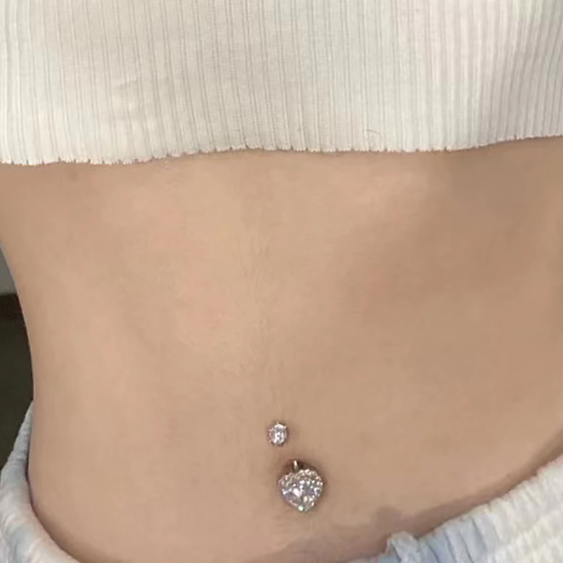 WQFS S925 Silver Navel Ring