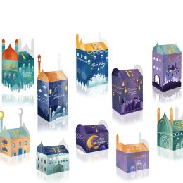 Enveloppez 30pcs Eid Mubarak Sacs-cadeaux Sacs doux Ramadan Festival Favor Sacs pour le Ramadan Gift Emballage 30pcs Gift Wrap Cellophane