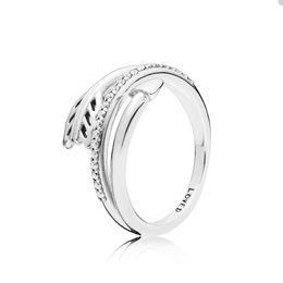 Anillo de flecha envolvente para Pandora 925 Joyas de fiesta de plata esterlina Anillos de diseño para mujeres Hombres Regalos de novia Anillo de pareja con caja original