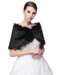 Wraps Faux Fur Winter Bridal Wrap Stole Shrug Cheap Wedding Evening Prom Party Shawl En stock 17004