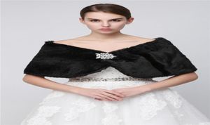 Wraps fausse fourrure hiver mariée Wrap étole haussement d'épaules pas cher mariage soirée bal fête châle en Stock 170126049676