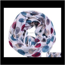 Wraps Hoeden, Handschoenen Aesories Mode Vrouwen Sjaals Boom Afdrukken Lange Zachte Wrap Vintage Dame Infinity Hals Grote Sjaal Chiffon Stole S