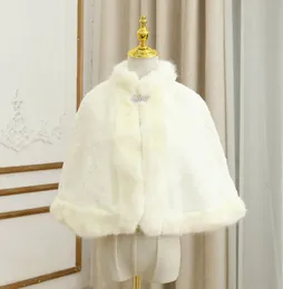 Wraps Jackets Ivory/White Faux Fur Cape Winter Bruids sjaal Huwelijk Bruidsmeisjes zijn schouders ophalen voor kinderen wrap