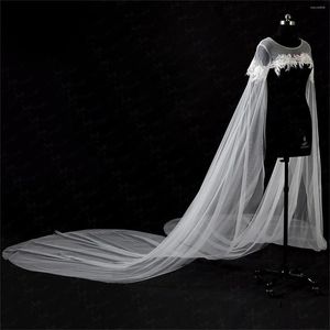 Enveloppements blanc châle de mariée Tulle appliqué mode montre de sport enveloppement soirée châles Cape veste haussement d'épaules accessoires de mariage