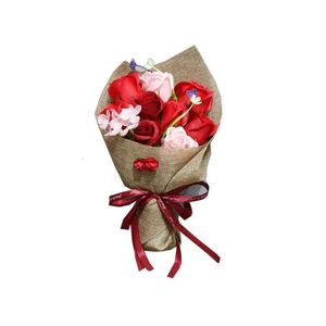 Kransen creatieve decoratieve bloemen handgemaakte sollicitatie rozen anjering zeep bloemen kunstmatige boeket bruiloft decoratie 30x20x10cm f dhoap