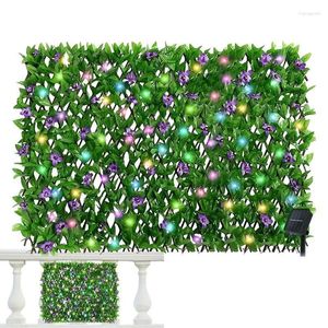 Kransen Decoratieve Bloemen Privacy Hek Scherm Patio Met LED-verlichting Voor Appartementen Uitbreiding Schermpaneel Uitbreidbaar