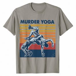 Lutte meurtre Namaste cadeau drôle T-Shirt rétro t-shirts pour hommes Fitn hauts moulants t-shirts populaires Camisa Cott o5l0 #