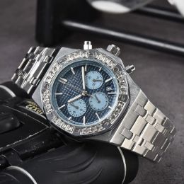 Muñecida para 2023 Nuevos relojes AP Mens All Dial Work Quartz Watch Reloj de marca de alta calidad Reloj Band Band Fashion A0