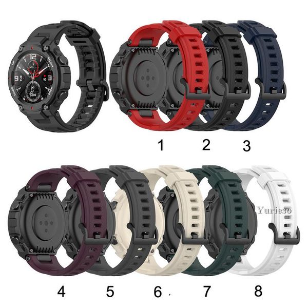 Correa de muñeca para Huami Amazfit T Rex T-Rex (A1918) SmartWatch Banda de silicona Banda de reloj Brazalete Correa Correa con destornillador