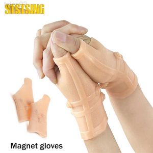 Polssteun 1/2 stuks Magnetische siliconengel Polsbrace Handschoenondersteuning Beschermen Werken Sport Handverzorging Carpaletunnelbrace Waterdicht zln231113