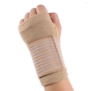 Support de poignet 1 paire de bandage élastique, outil de Sport, Compression, garde respirante, absorbant la sueur, attelle de sécurité pour les mains, Badminton