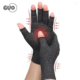 Support du poignet 1 paire Glants de compression demi-doigt Gray Soulagez la douleur de l'arthrite instantanément avec une pression antidérapante pour les hommes et les femmes