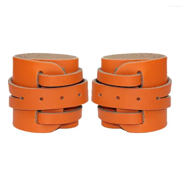 Support de poignet 1 paire de bracelets de sport pratiques, protections en cuir véritable, Structure solide, protection de course en plein air réutilisable