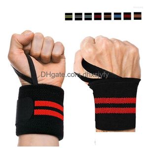 Polssteun 1 paar Sportpolsband Gewichtheffen Gym Training Brace Bandjes Wraps Crossfit Powerlifting Handbanden Drop Delivery S Dhxuy