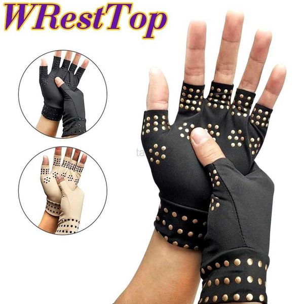 Soporte de muñeca 1 par de guantes de soporte de muñeca para mujeres y hombres, herramienta de masaje de moda, guantes dispensadores de medio dedo para ciclismo, escalada, fitness, deportes zln231115