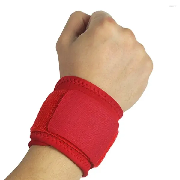 Soporte de muñeca 2 piezas Pulsera de baloncesto Poliéster Caucho Presurizar Fitness Sweatband Brace Wraps Banda de mano ajustable