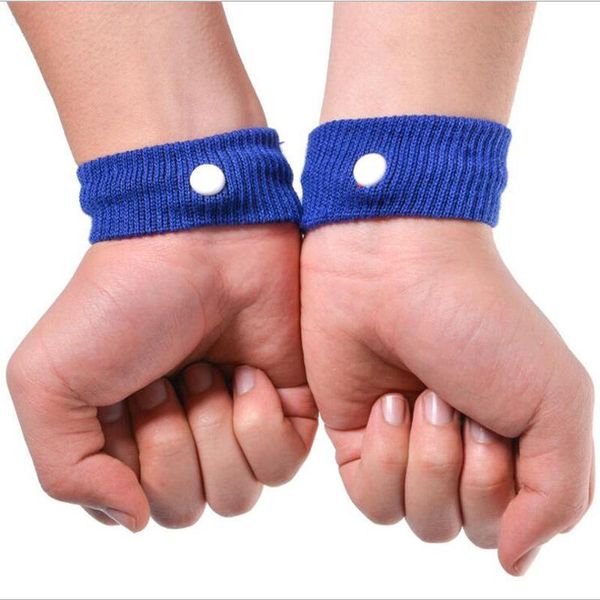 Soporte de muñeca 2 unids / par Bandas de enfermedad de la mañana para adultos Anti Náuseas Movimiento Coche Barco Avión Pulsera Pulsera