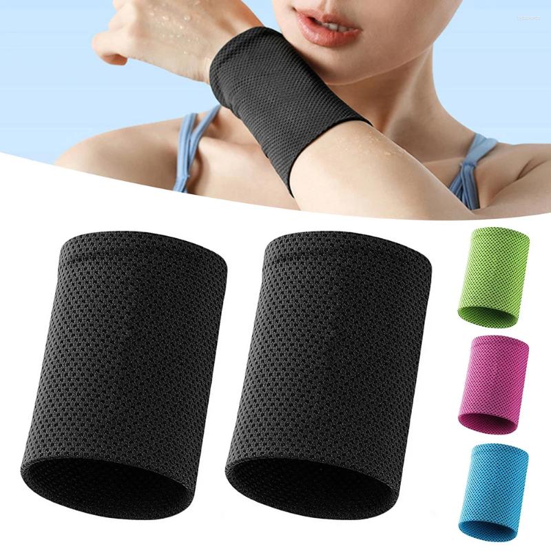 Suporte de pulso 2 Pçs/set Verão Gelo Seda Esportes Proteger Pulseira Masculina Fina Ao Ar Livre Respirável Elástico Protetor Solar Capa Mulheres