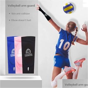 Polssteun 2 stuks Volleybal armmouwen Duimgatontwerp Superzacht Hoog elastisch Ademend Onderarm gewatteerd Drop Delivery Sports Out Otirv