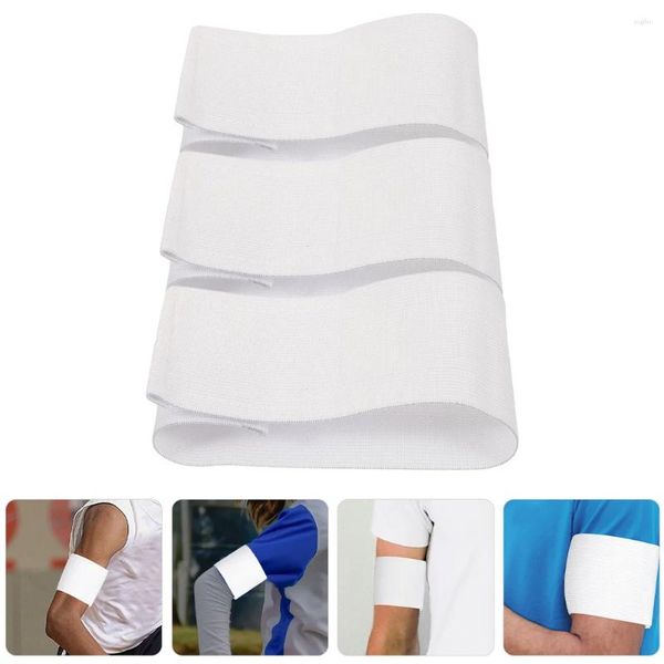 Support de poignet 3 pièces brassard cadeau pour amis blanc stade polyvalent capitaine de Football brassards de sport en Nylon Football