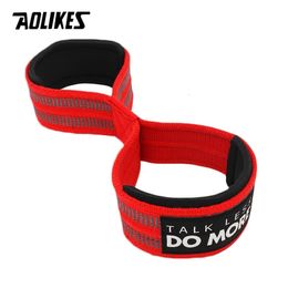 Support de poignet AOLIKES 1 paire Figure 8 Sangles de musculation Haltérophilie Powerlifting Sport Gym Fitness Bodybuilding Barbell 230608