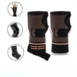 Attelle de Compression de soutien de poignet avec ceinture de pression, bracelet de Protection sportive, tricot, Bandage de paume pressurisé