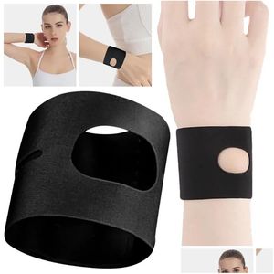 Support de poignet Sangle élastique Bande respirante Protection réglable Soulagement de la douleur pour le fitness Sports Yoga Drop Livraison en plein air Athlétique Otswf