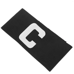 Support du poignet Football Soccer Captain Armband Bands de basket-ball de rugby ajusté (noir)