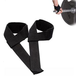 Polssteun Hand Wraps Protection Gym Training Gewicht Lifting Antislip Katoen Bar Riemen Manchet Fitness Accessoire Zwart 2022