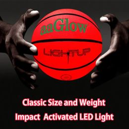 Support de poignet LED pour basket-ball, Streetball lumineux, taille classique 7, lumineux, pour cadeau d'anniversaire, 231202
