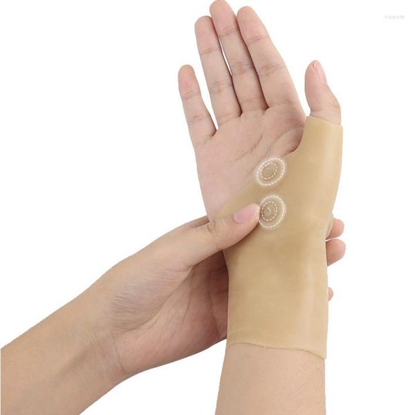 Soporte de muñeca Guantes magnéticos Terapia Protector de silicona Esguinces Teclado fijo Pulgar Ratón Protección para el cuidado de las manos