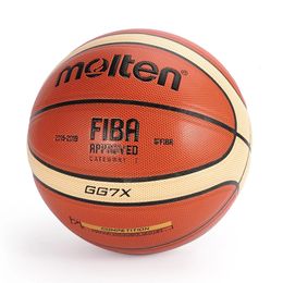 Polssteun Molten Basketbalbal GG7X Officiële maat 7 PU-leer Outdoor Indoor Match Training Baloncesto 231128