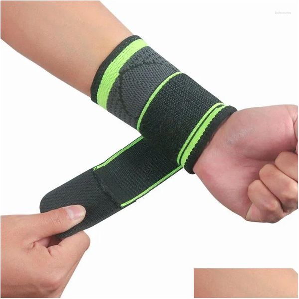 Support de poignet Sport Garde Arthrite Brace Manches Gant Respirant Élastique Palm Main Supports Protecteur Hommes Femmes Drop Livraison Sports Otw12