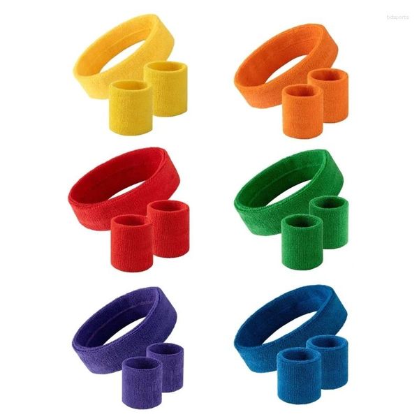 Soporte de muñeca Deportes Fitness Diademas coloridas Brace Bandas para el sudor Levantamiento de pesas Mano Entrenamiento de gimnasia Kits de pulsera