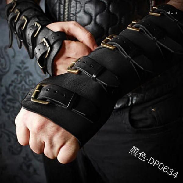Support de poignet Viking Cosplay gants en cuir boucle médiévale sangle Steampunk brassards Vambraces Bracelet Costume réglable rétro Bracer